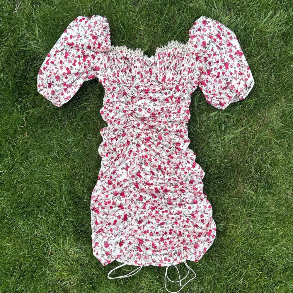 For Love and Lemons x Victorias Secret Floral Puff Sleeve Dress